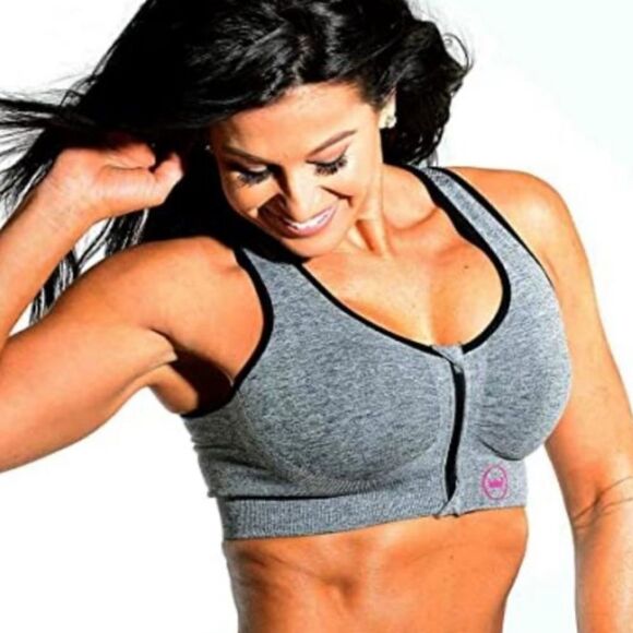 NWT Shefit Perfect Lounge Bra Gray with Front Zipper Size XS - Picture 1 of 5